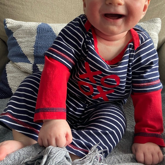 Hanna Andersson Striped Romper Unisex 6-12m (70cm) - Picture 2 of 10